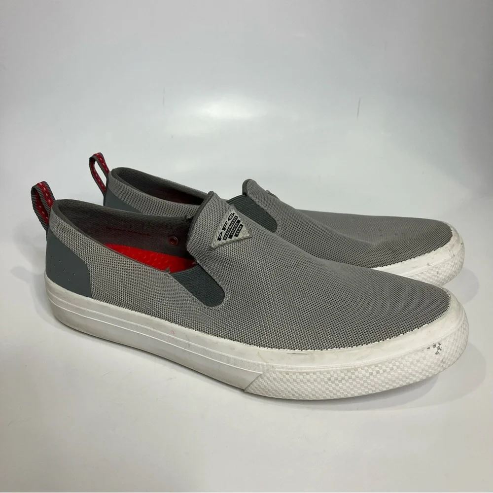 Columbia PFG loafers slip on sneakers gray men’s size 7.5 casual neutral outdoor